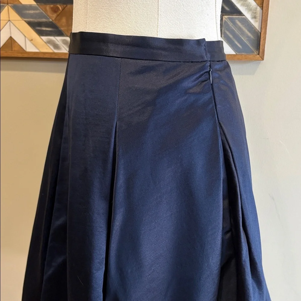 Ralph Lauren Black Label Navy Blue Flared Bubble Hem Skirt size 10